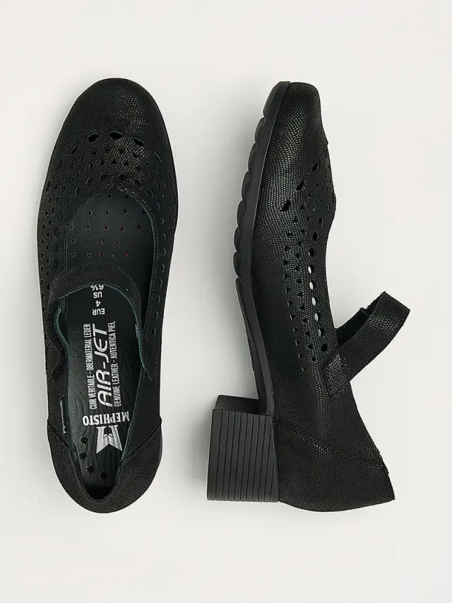 Mephisto Μπαρέτες Γυναικείο δέρμα Μαύρο MEP/GILIA PERF N/BLACK 3