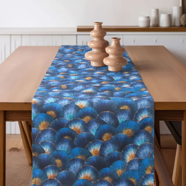 Beauty Home ΡΑΝΝΕΡ ΚΥΜΑΤΑ ΜΠΛΕ / ΧΡΥΣΟ 32 cm x 1,5 m