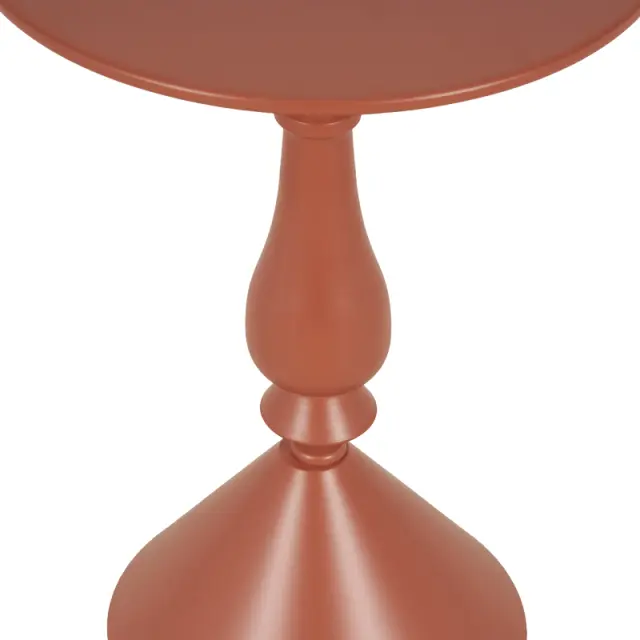 Βοηθητικό τραπέζι Lalou pakoworld μέταλλο σε απόχρωση terracotta Φ40x55εκ 3