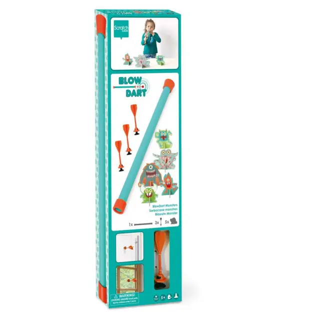 Φυσοκάλαμο με στόχους Blow Dart Monsters Scratch
