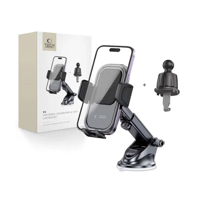 Tech-Protect Car Phone Holder for Cockpit/Air Vent V6 Black