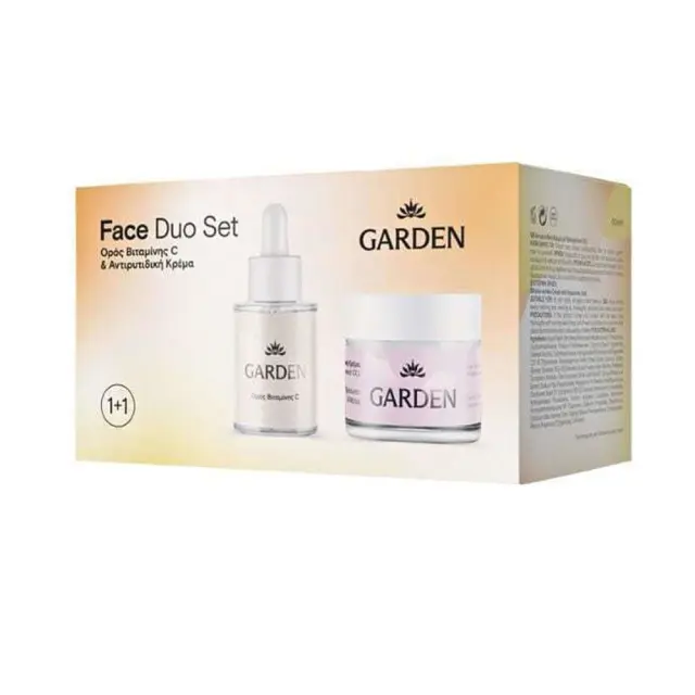 GARDEN Face Duo Σετ Περιποίησης για Αντιγήρανση Αντιριτυδικη Κρέμα 50ml και Ορός Βιταμίνη C 30ml