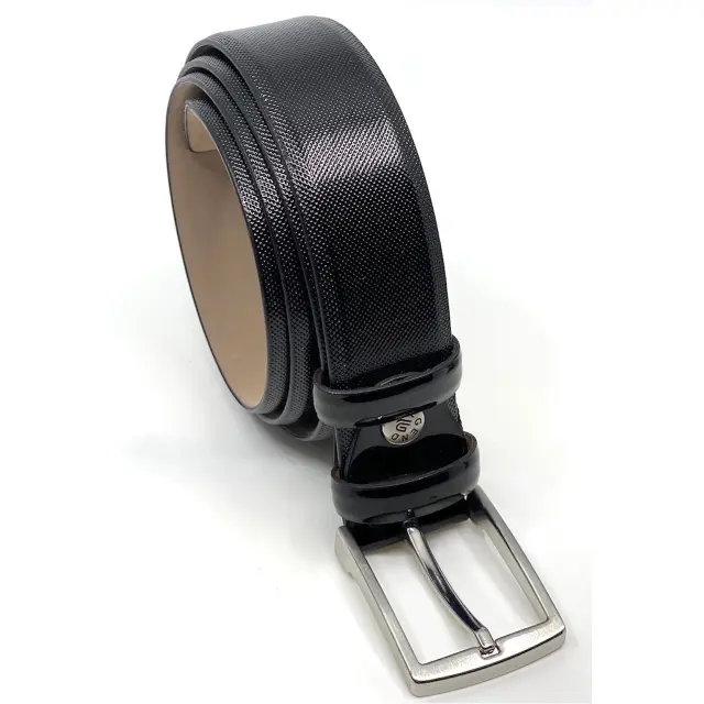 Μαύρη Ζώνη Λουστρίνι PU Leather 3