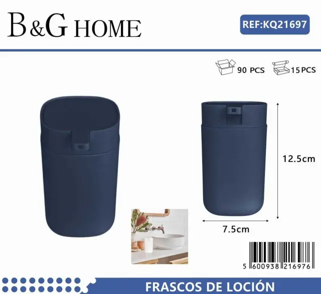 Θήκες κρεμοσάπουνου Dispenser πλαστικές - Σετ 5pcs - Blue - 21697 2