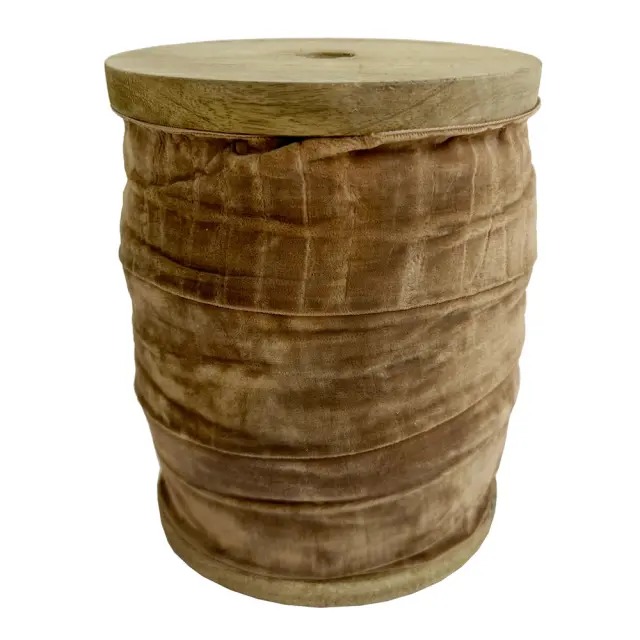 Κορδέλα βελούδινη 5cm x 1m, καφέ