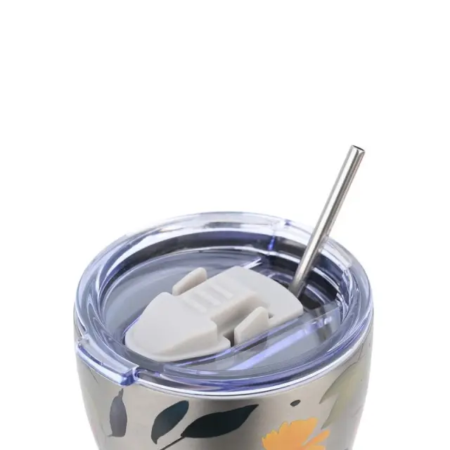 Estia® Coffee Mug Botanic Ποτήρι Θερμός Ανοξείδωτο BPA Free 350ml- Silver 3