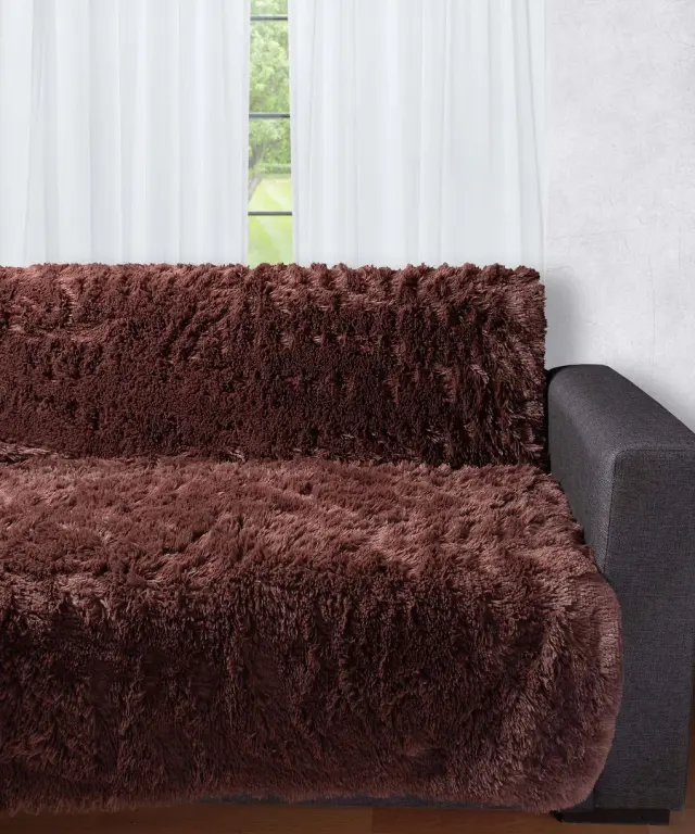 Διακοσμητικό μαλλιαρό ριχτάρι 5336 (145cm x 195cm) καφέ -