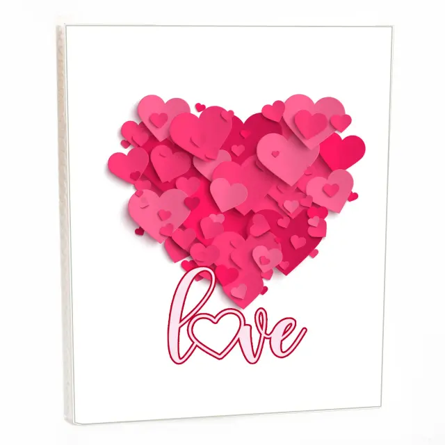 Άλμπουμ mini pocket με θήκες για 36 φωτογραφίες 10X15 LOVE HEART