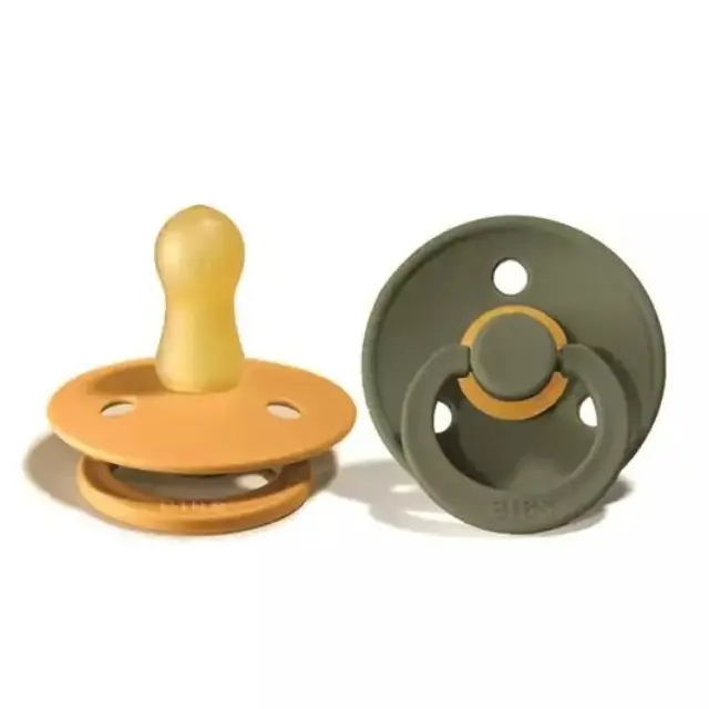 Bibs Πιπίλες Καουτσούκ Νο. 2 (6-18 μηνών) Colour Honey Bee / Olive 2τμχ 2