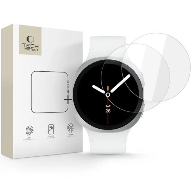 Tech-protect Glass Fit+ 2-pack Samsung Galaxy Watch 8 / 9 (40 Mm) Clear