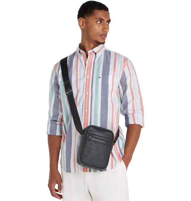 Τσαντάκι TOMMY HILFIGER TH Monogram Reporter Bag 13493 Μαύρο 3