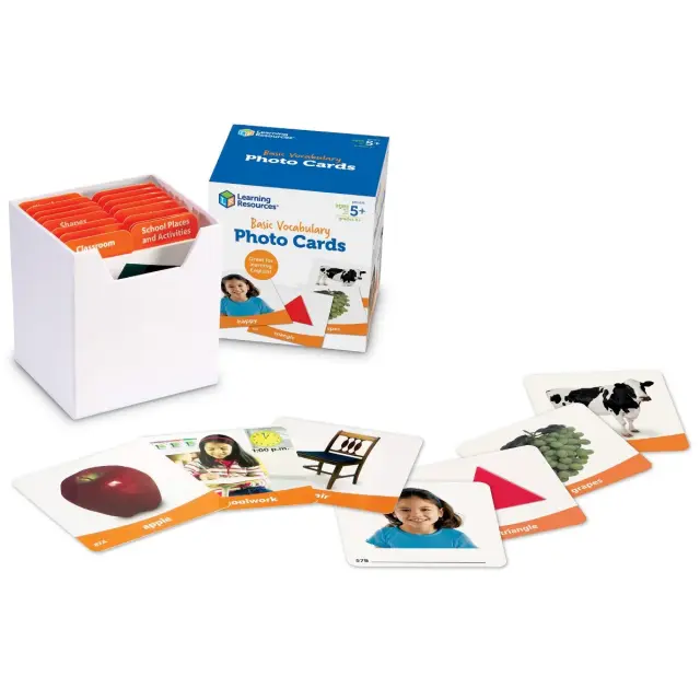 Learning Resources Εκπαιδευτικό Παιχνίδι Basic Vocabulary Photo Cards Set για 5+ ετών LER 6079