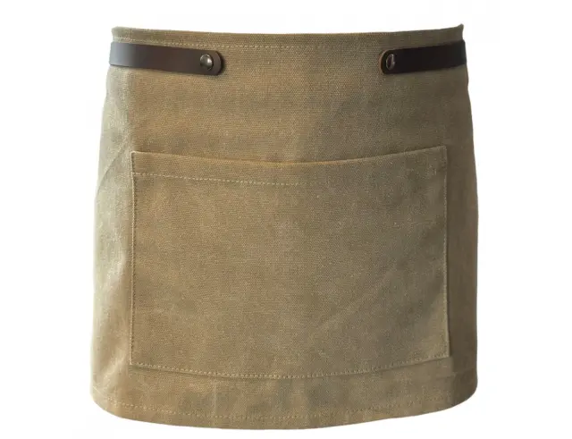 Ποδιά Μέσης από Καμβά Doxx Amsterdam Washed Canvas Waist Apron με ρυθμιζόμενα λουράκια και διαστάσεις 35x67cm - Green