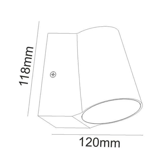 LED COB WALL LUMINAIRE 6W 400LM 100° 230V AC 3.000K DARK GREY CRI80 IP54 30.000HRS / LG0509G 2