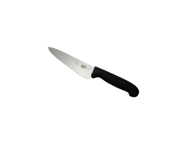 Μαχαίρι σεφ Victorinox Fibrox μισό οδοντωτό και μήκος λεπίδας 25cm - Black5.2033.25 2