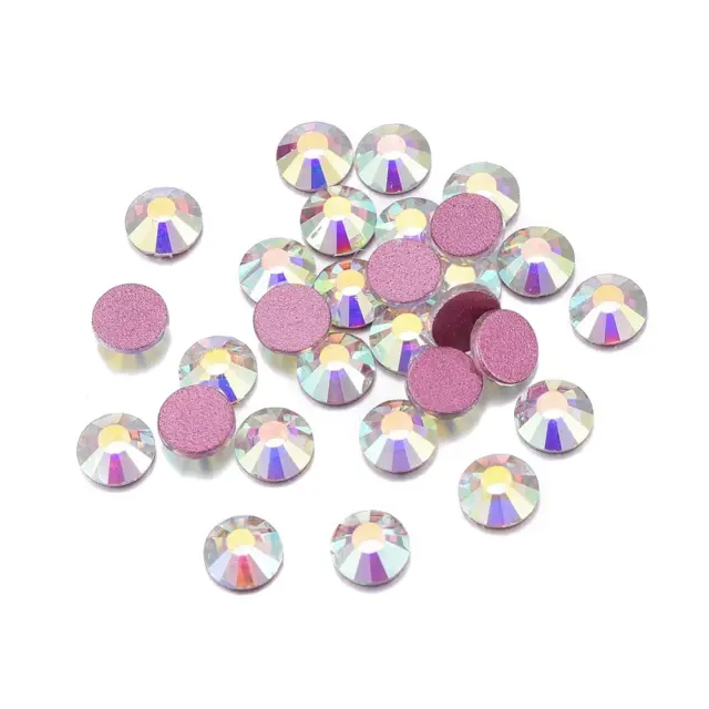 Glass Rhinestone για Κόλλα Crystal AB SS16 Ø3.8mm ~10gr (~350τεμ)