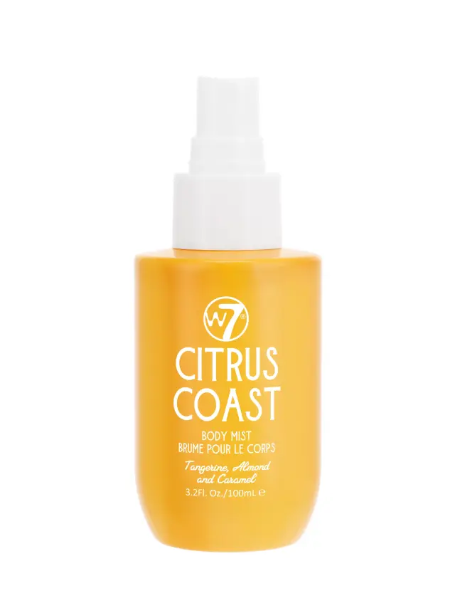 W7 Cosmetics Citrus Coast Body Mist 100ml, Σπρέυ Σώματος με Άρωμα Μανταρίνι, Αμύγδαλο και Καραμέλα 100ml 2
