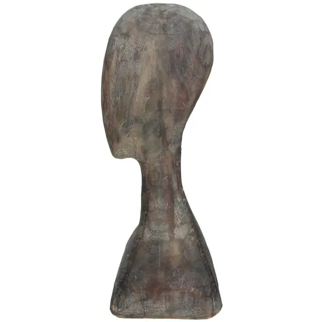 Διακοσμητικό Κεφάλι Καφέ Polyresin 22x22x40cm 2