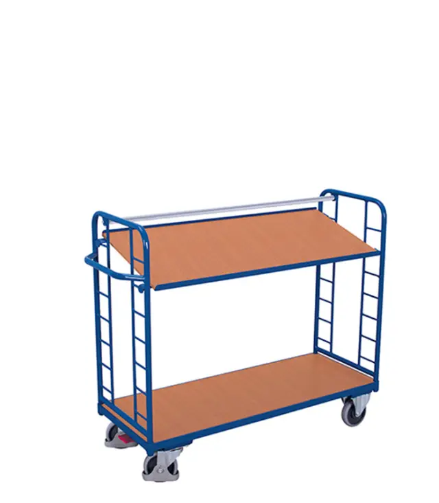 Variofit sw-640.200 Τρόλεϊ Μεταφοράς 2 Επιπέδων με Επικλινή Ράφια για Φορτίο Βάρους ως 400kg
