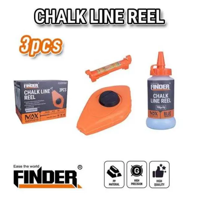Σετ νήμα στάθμης με κιμωλία - 3pcs - 30m - Finder - 195061 2