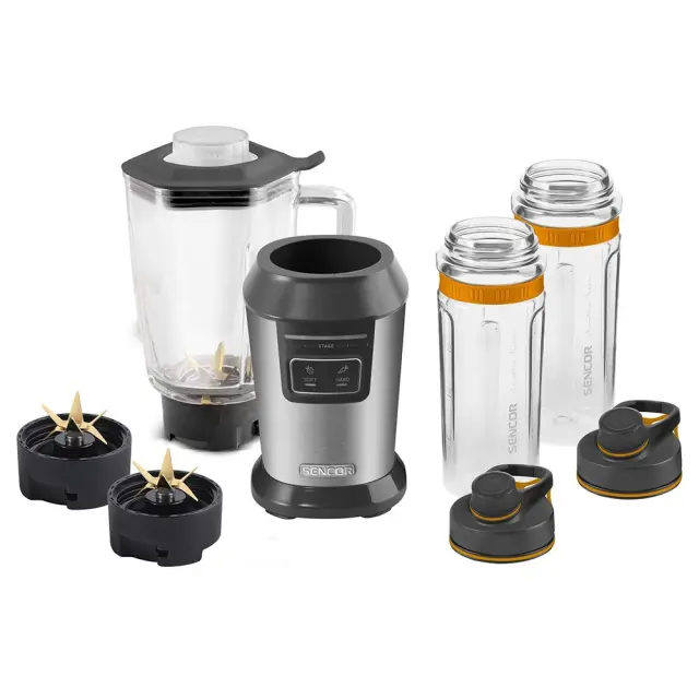 Μπλέντερ Set Smoothie Maker 600/900ml 800W Sencor SBL 7550SS Ασημί 2