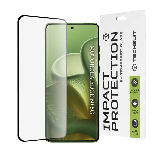 Techsuit - Full Glue Glass / 3D Curved Screen - Motorola Edge 60 / Edge 60 Fusion - Black