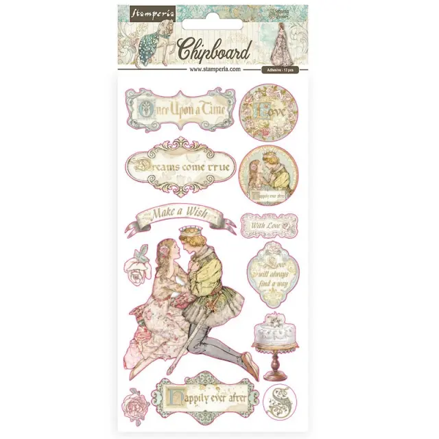 Die Cuts Chipboard Stamperia 15x30cm, Sleeping Beauty