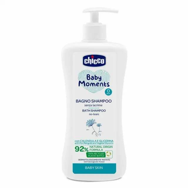 Chicco Baby Moments Bath Shampoo 500ml με Αντλία