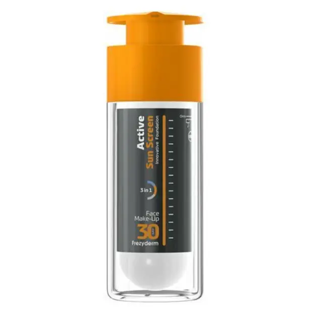 Frezyderm Active Sun Screen Face Make-Up SPF30 Ενεργό Αντηλιακό Make-Up Προσώπου που Καλύπτει Δερματικές Ατέλειες και Δυσχρωμίες, 30ml