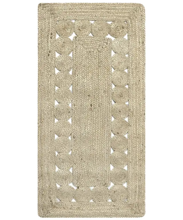 Χαλί γιούτα 1762 (70cm x 160cm) light grey - -