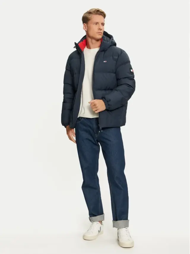 Tommy Hilfiger - Ανδρικό Αδιάβροχο Μπουφάν Tjm Essential Down Regular Fit DM0DM19786-C1G Μπλε - XL 2