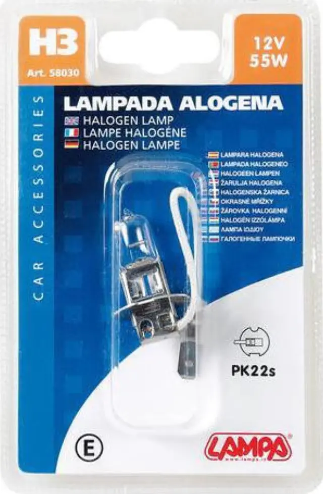 Lampa H3 Αλογονου 12V/55W 42mm PK22s L58030 1τμχ