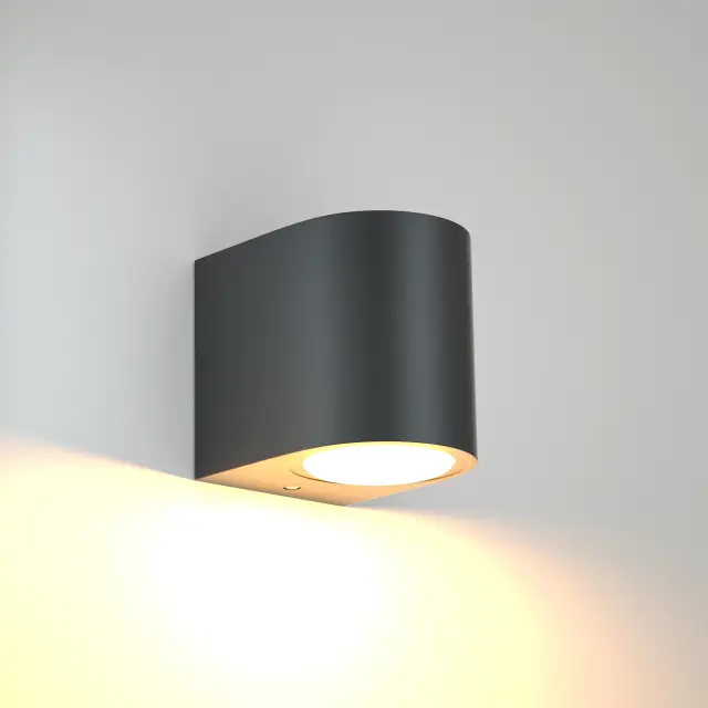 it-Lighting Powell 1xGU10 Outdoor Up or Down Wall Lamp Anthracite D:9cmx8cm (80200244) 2