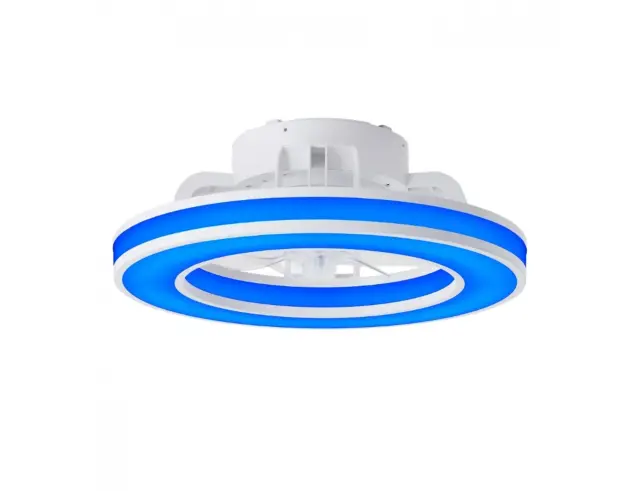 Ανεμιστήρας Οροφής Brilliant Mondello G80915/05 με φωτισμό LED RGB, τηλεχειριστήριο, διάμετρο 41.5cm και ισχύ 26W - Λευκό 3