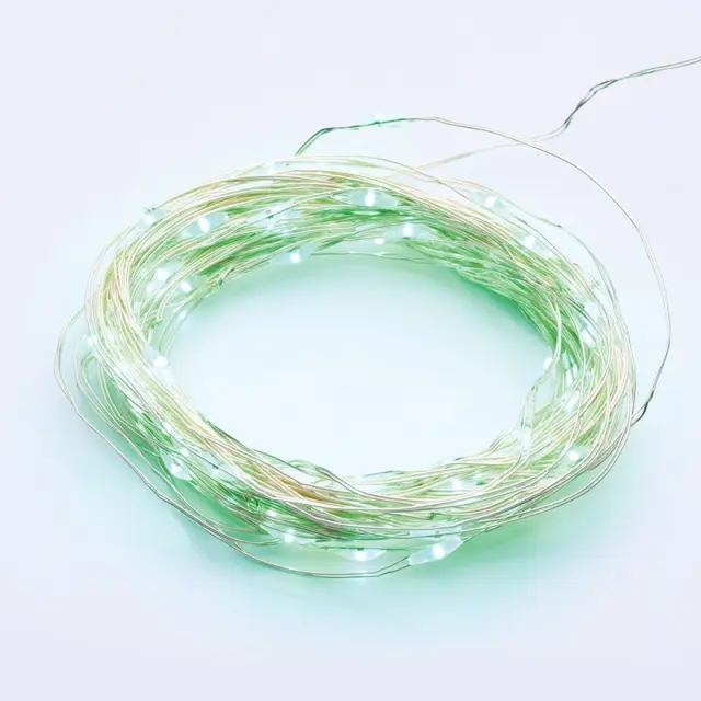 ΛΑΜΠΑΚΙΑ 100 LED 1.8W ΣΕ ΣΕΙΡΑ ΘΕΡΜΟ ΛΕΥΚΟ ΚΑΟΥΤΣΟΥΚ ΠΡΑΣΙΝΟ ΑΣΗΜΙ ΑΝΑ 10mm ΑΝΤΑΠΤΟΡΑ 3VDC ΜΕ 8 ΠΡΟΓΡΑΜΜΑΤΑ & ΚΑΛΩΔΙΟ ΧΑΛΚΟΥ 3m IP44 / X01100512