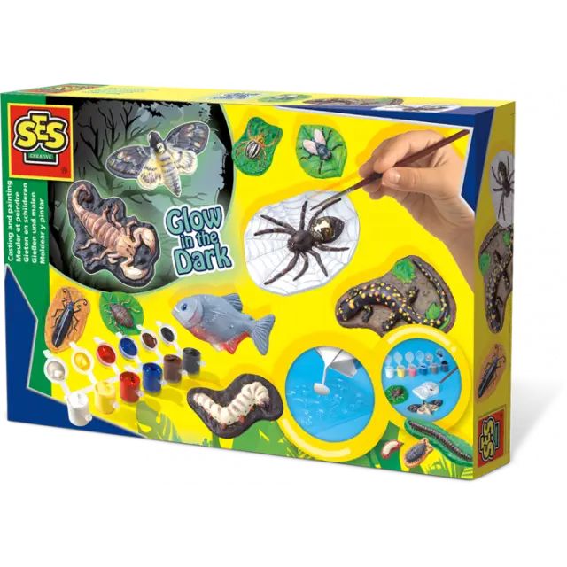 SES Creative - Scary Animals Glow in the Dark Creative Set - Toys