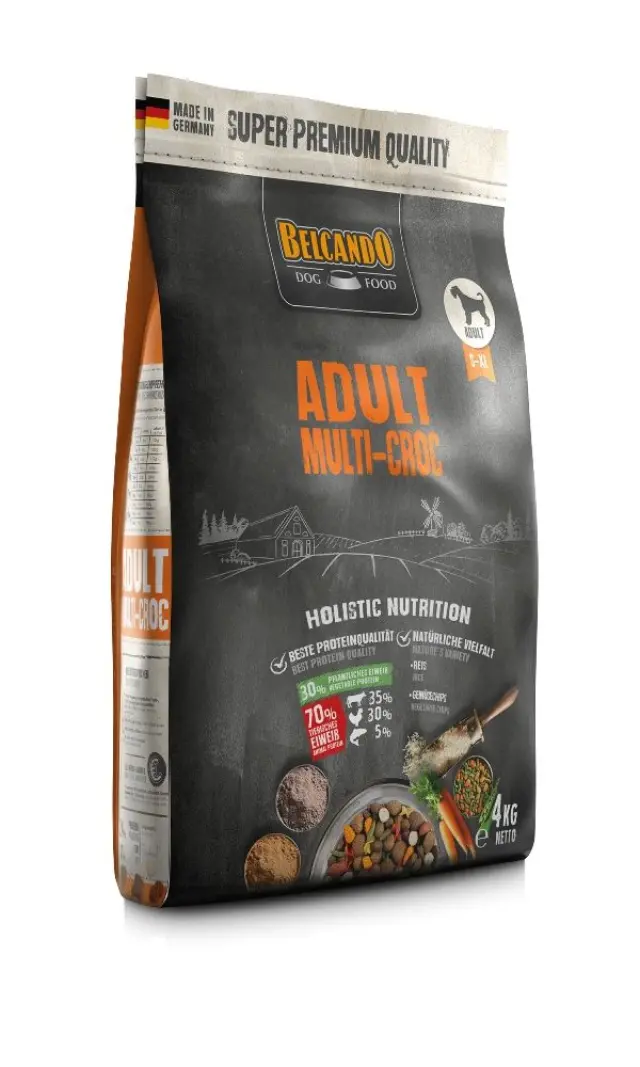 Belcando Adult Multi-Croc Ξηρά Τροφή για Ενήλικους Σκύλους με Ρύζι 4kg 2