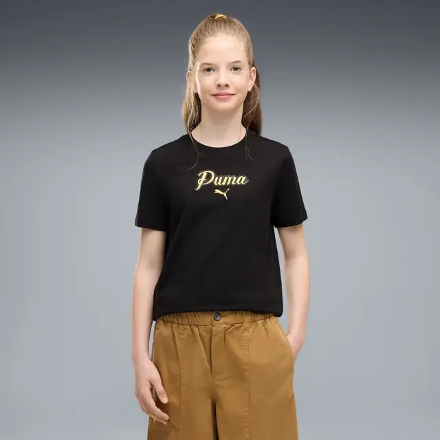 Puma Ess Script Glitter ΠΑΙΔΙΚΗ ΜΠΛΟΥΖΑ (694655-01) - Μαύρο