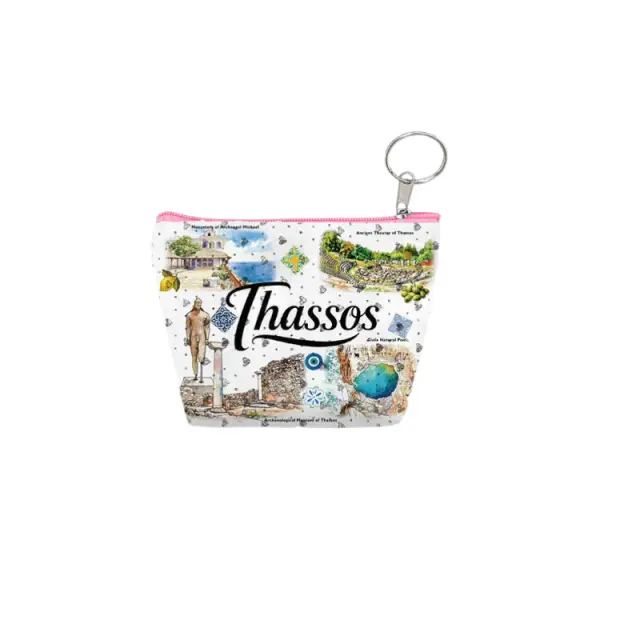Πορτοφόλι Souvenir μπρελόκ mini - Σετ 10pcs - PVC - Thassos - 11*7*4cm - 871812