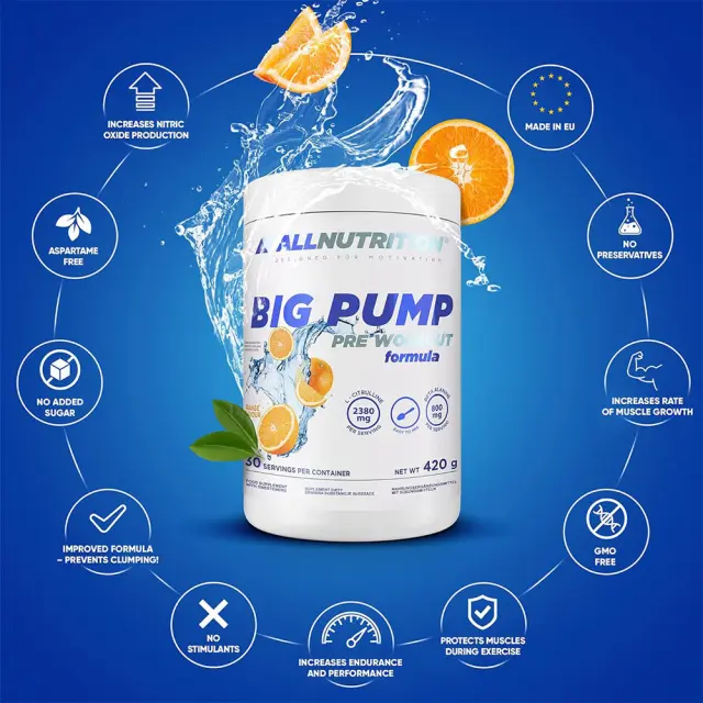 ALLNUTRITION Big Pump Pre-Workout Orange, 420 g 3