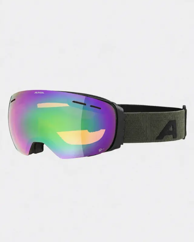 Alpina Granby Q-Lite Μάσκα Ski & Snowboard Black Green - One Size