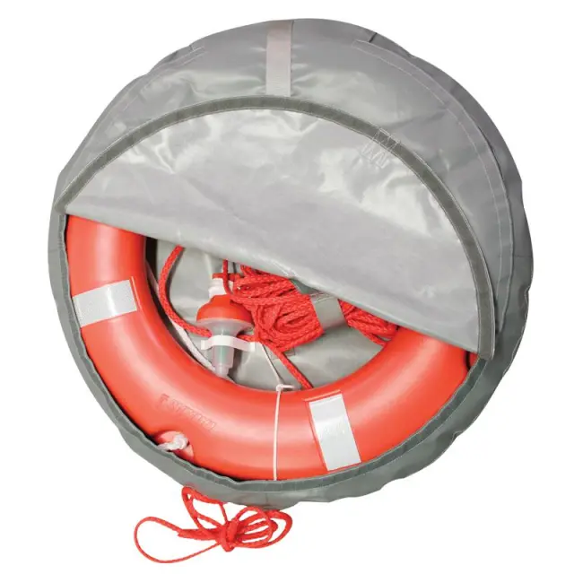 Κυκλικό Σωσίβιο SOLAS 75cm - Ανατρεπόμενη Λυχνία 71325 - Σχοινί 30m - Θήκη Γκρι Σετ