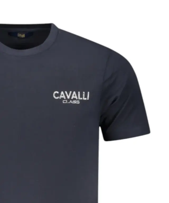 Cavalli Class - Ανδρική Μπλούζα T-Shirt Κοντομάνικη Short Sleeve TXT61JJD060-04502 Μπλε 3