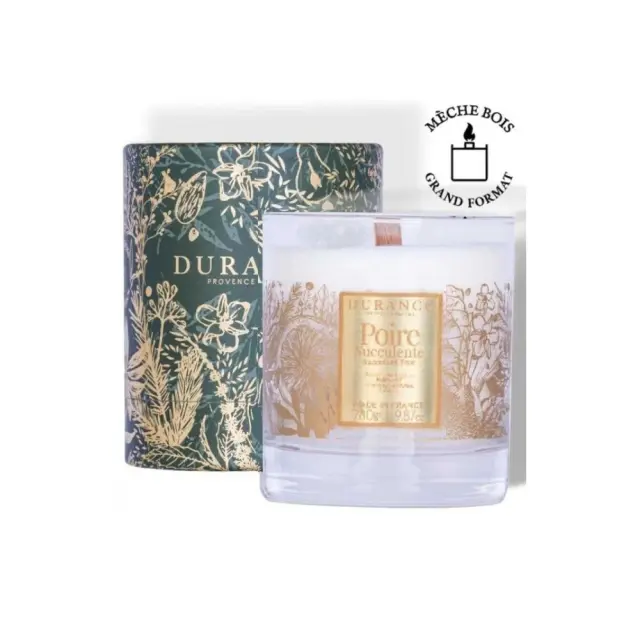 Durance candle Succulent Pear-Noel 2024-Αρωματικό Κερί με ξύλινο φυτίλι 280g