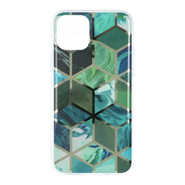Cosmo Marble Silicone Case Θήκη Σιλικόνης Για Apple iPhone 12 Pro Max- Πράσινο Μάρμαρο OEM