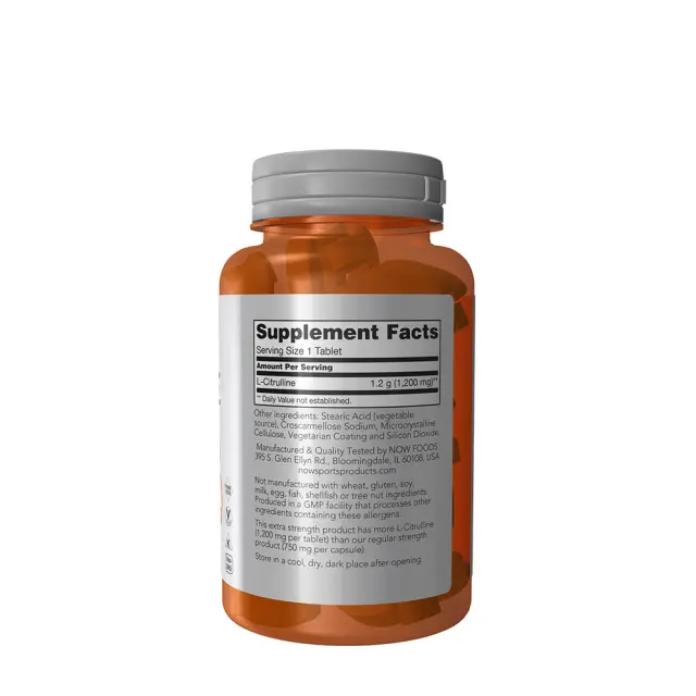 Now Foods L-Citrulline, Extra Strength 1200 mg 2