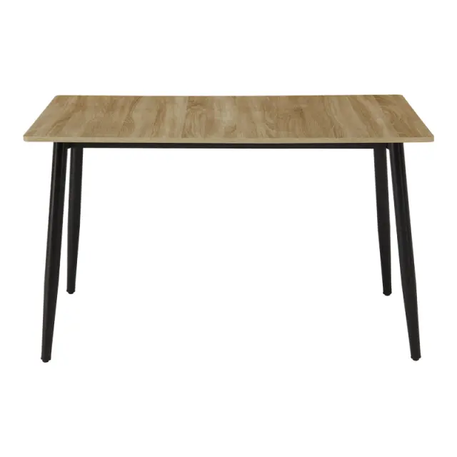 Τραπέζι Loza pakoworld sonoma MDF με μαύρο μεταλλικό πόδι 120x70x73εκ 3