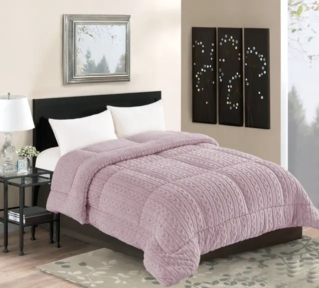 Κουβερτοπάπλωμα King Size 240x260 Braid Λιλά Silk Fashion