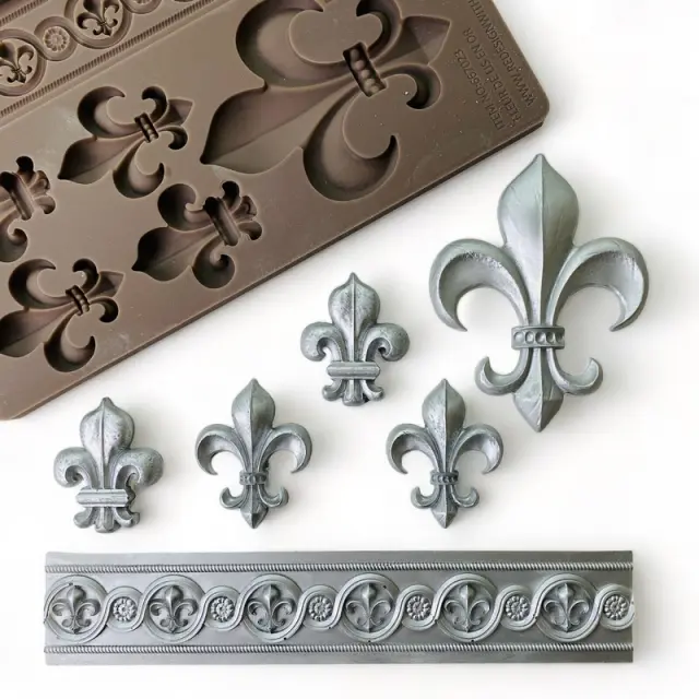 Καλούπι Redesign Prima Marketing 13x25cm, Fleur De Lis En Or 2