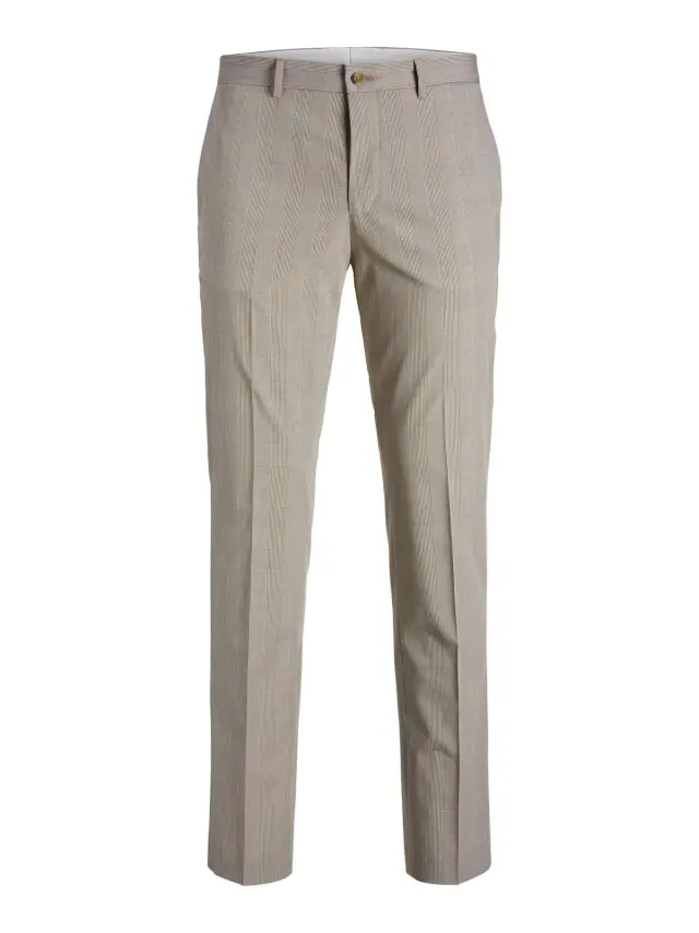 JPRSOLARIS CHECK TROUSER SN White Pepper - 50